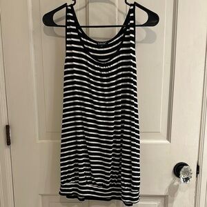 Black and White Striped Tank Top